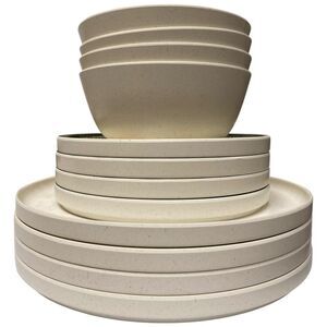 Member's Mark Lightweight Break Resistant Melamine Dinnerware Set, 12pc - Ivory